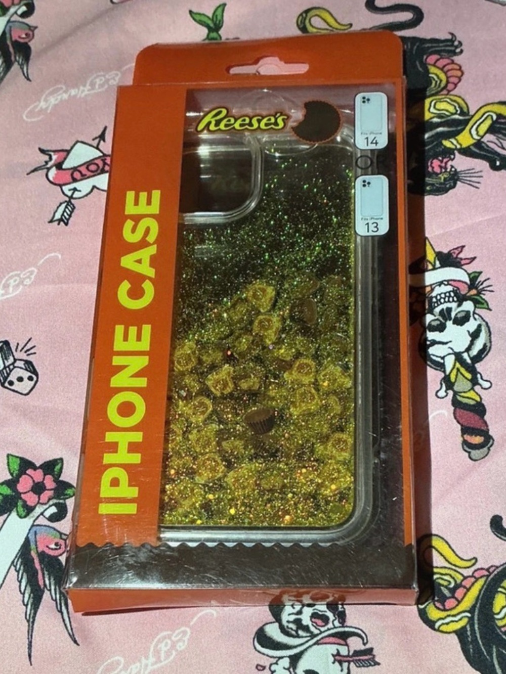 Reese's Glitter Gold iPhone Case for iPhone 13/14